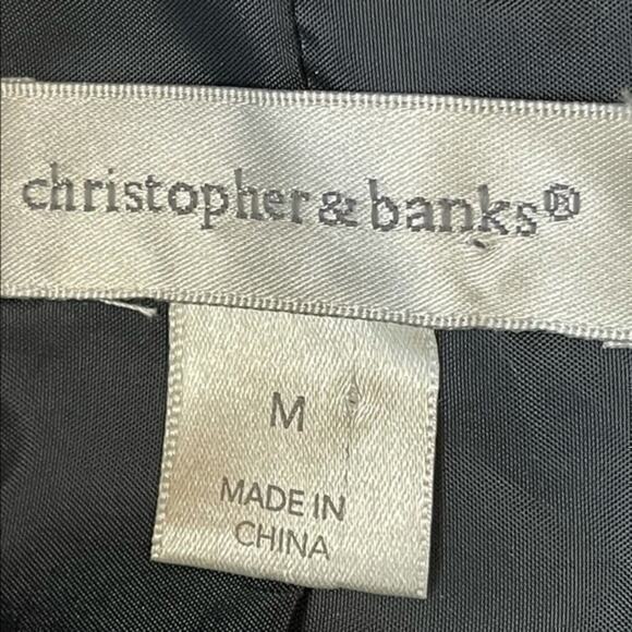 Christopher & Banks Tweed Blazer Jacket with Metallic Black Threads Size M - Picture 9 of 12